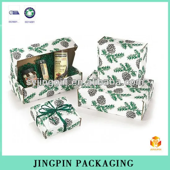 Pine trees tower design healthy product box