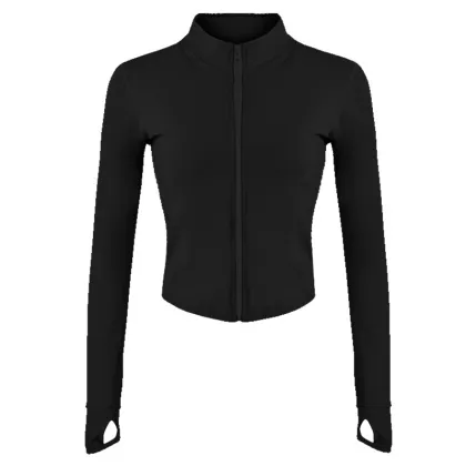 Custom Gym Outdoor Solid Color Active Jackets for Women