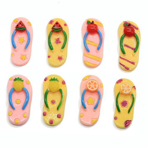 Supply Fruit Decoration Girl Slipper Resin Craft Kawaii Flip-flop Sandals For Hair Clips Diy Art Deco Children Jewelry Ornament