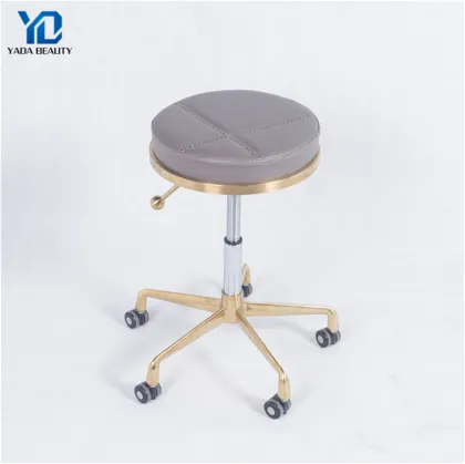 New Style Gold Salon Master Stool - Barber Chair & Salon Furniture
