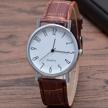 2024 Men's Casual Business Leather Strap Blue Light Glass Belt Quartz Watch - Cheap Price