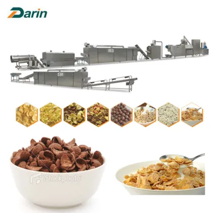 Crispy Corn Flakes Cereals Extruding Line