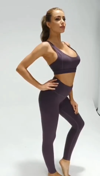 Solid Color Breathable Women Fitness Sports Yoga Suit