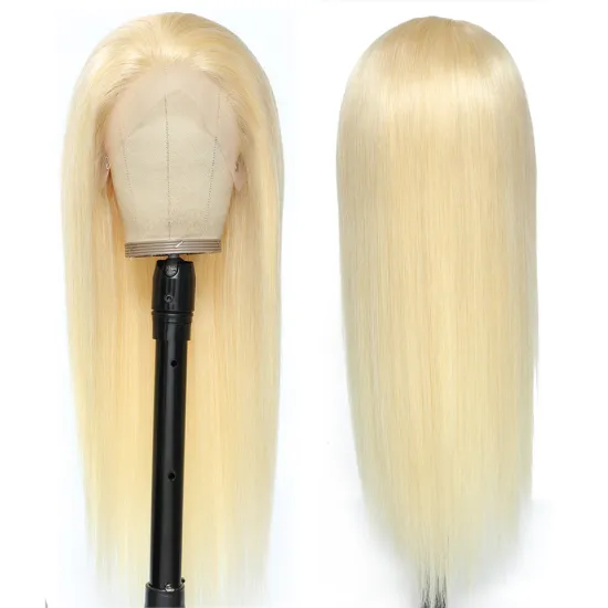 Cheap Raw Brazilian Virgin Human Hair Transparent 613 Blonde Straight Lace Wig HD Full Lace Front Wig Human Hair For Black Women