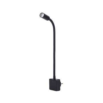 Customizable Europe Standard Remote Control LED Wall Mount Lamp with Flexible Arm and Black Finish for Home Room and Bedside Use
