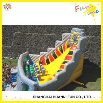 Outdoor commercial gaint PVC inflatable water slide obstacle for beach parties