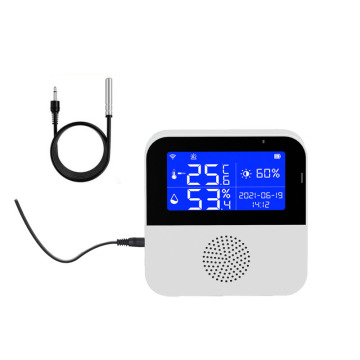 Tuya Wireless Wifi Smart Temperature Humidità Sensore di luminosità con sonda esterna impermeabile e display LCD