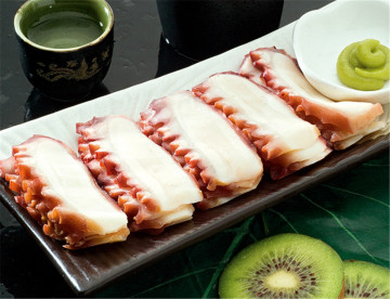 delicious seasoned boiled octopus slice