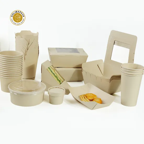 Biodegradable Eco-Friendly Lunch Packaging: Bamboo and Fiber Paper Boxes for Restaurants