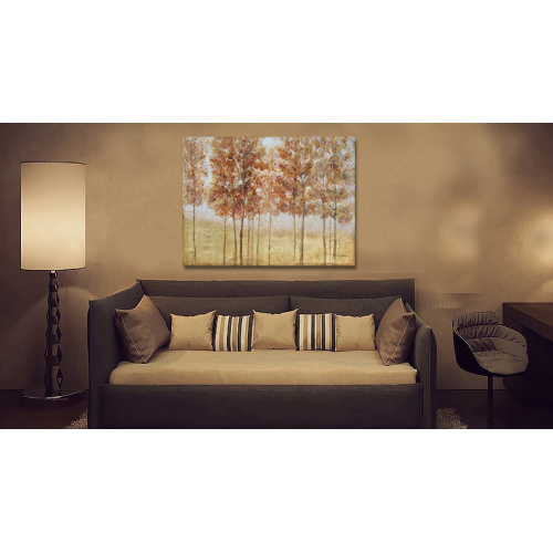 Golden Birch Wall Art Gilded Oil Painting