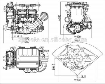 Inboard water jet engine small jet engine mini jet engine with best price for sale