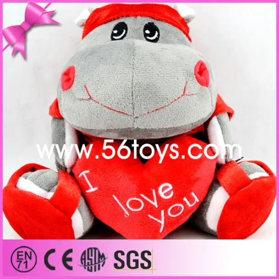 eco friendly soft stufffed plush hippo toy plush animal toy