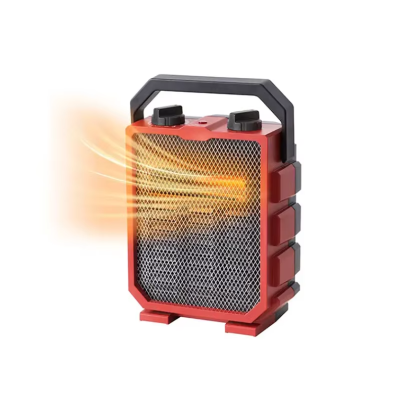 New Design Fast Heating Overheating Protection Milk House Utility Space Fan Portable Mini Electric Garage Heater with Handle