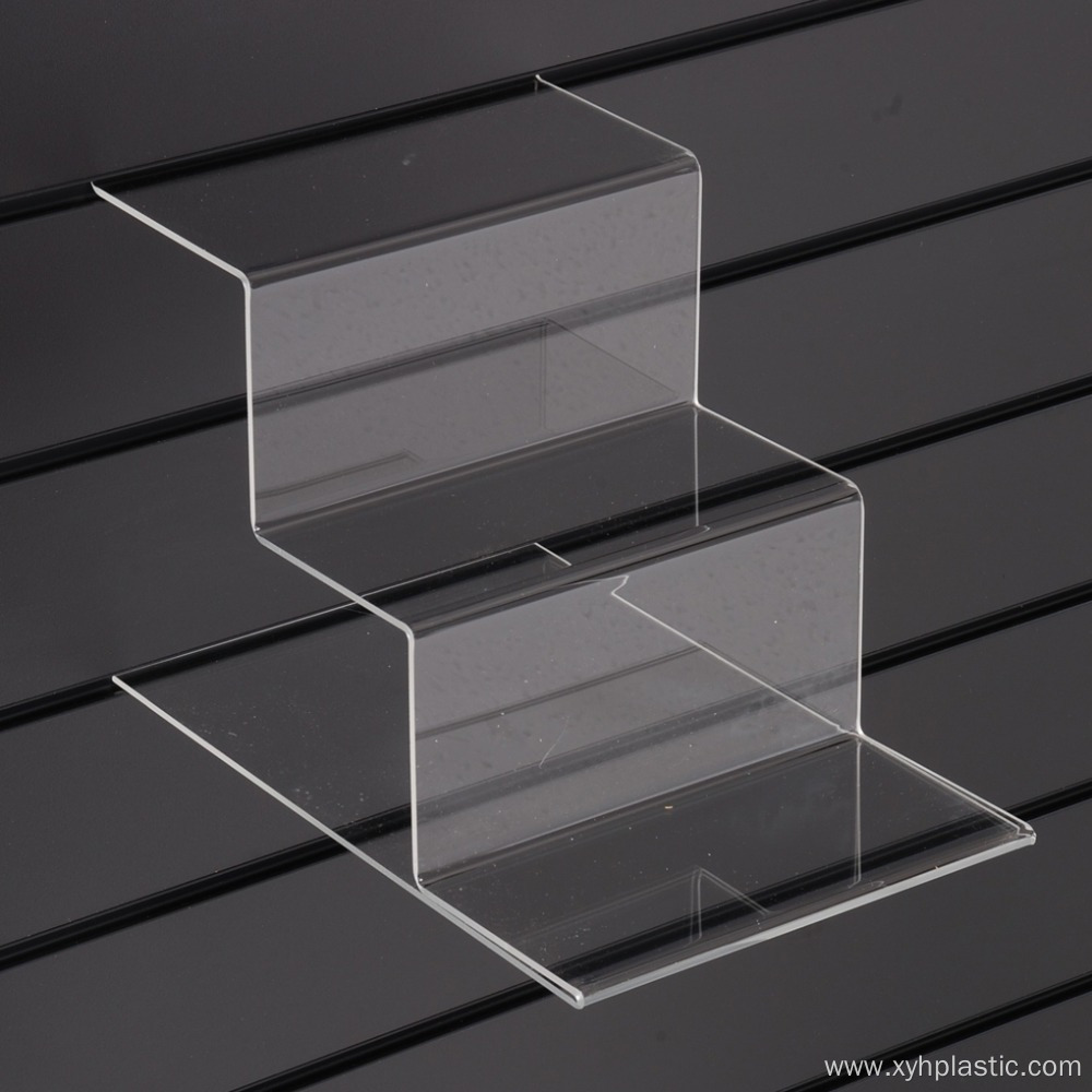 Tiered Acrylic Shoe Shelf for Slatwall