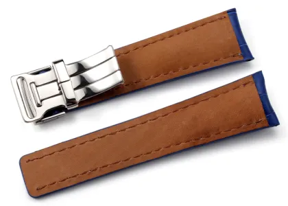 New 24mm/20mm Leather Watch Strap for Breitling Luxury Royalblue Watch Strap Watch Belt Watch Accessory
