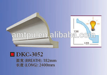 PU cornice for indirect lighting