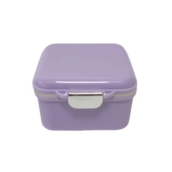 Double Layer Guard Box Soak Container with Lid with Mirror Orthodontic Retainer Cleaning Soak Cup Fixed Box