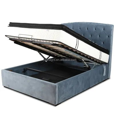 New Design Leather Platform Smart King Size Bed for Bedroom Sets