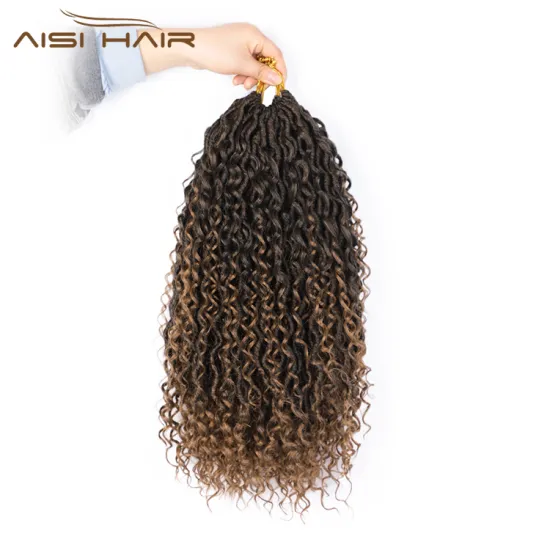 Aisi Hair Wholesale Passion Twist Crochet Braids Hair Ombre Brown Color Loose Wave Braids Hairpieces Extensions For Black Women