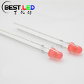 Ultra Bright 3mm Pusingan atas Diffused Pink LED