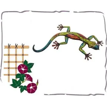 Wall decoration metal gecko
