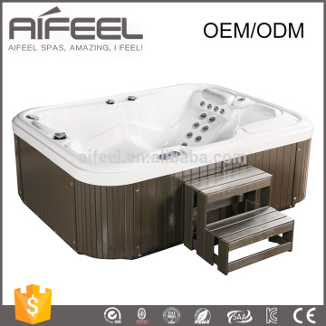 AF-3101 freestanding acrylic whirlpool massage portable 2 person indoor hot tub with 2 loungers