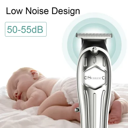 Adjustable Stainless Steel Blade Professional Hair Clippers - SURKER Haircut
