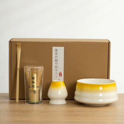 Japanese Bamboo Matcha Tea Set Porcelain ZEN with Accessories - Wholesale