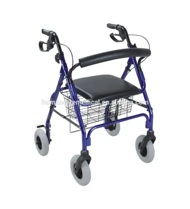Folding rollator walking frames with seat, aluminum rollator