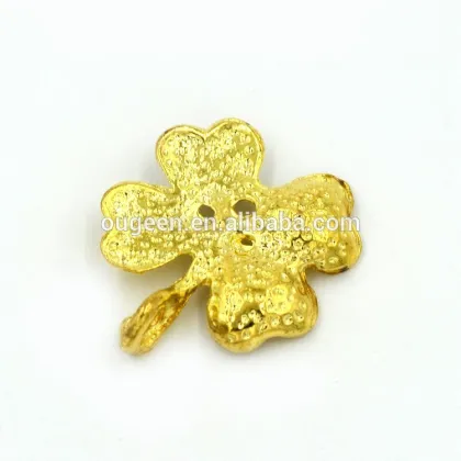 lucky clover plating alloy with stone acrylic frame pendant