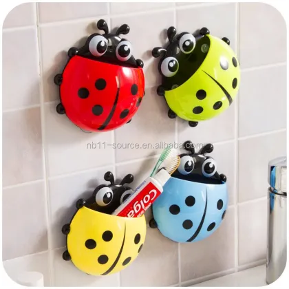 Ladybug Toothpaste Toothbrush Holder