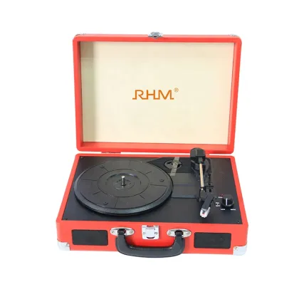 RHM Retro Vinyl Record Turntable Player with Speaker
