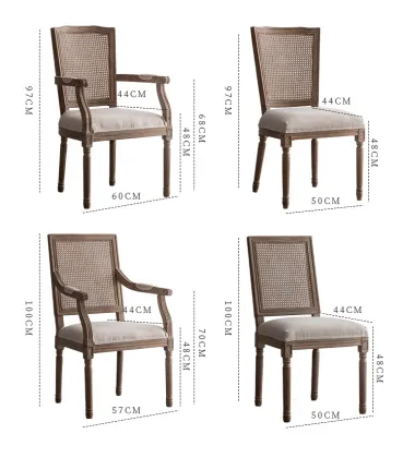 Vintage Leather Louis Dining Chair