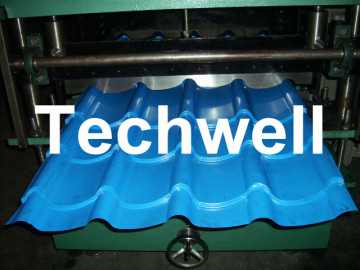 Tile Roll Forming Machine With Double Press Mold And Hydraulic Cutting