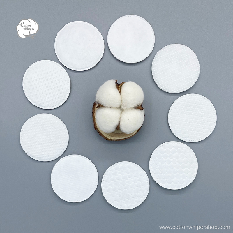 Round cosmetic makeup cotton pad