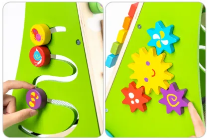 Solid Wood Baby Walker: A Multifunctional Toddler Trolley and Educational Toy