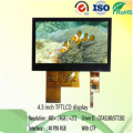 LCD екран 4.3-инчов TFT дисплей 24-битов RGB интерфейс