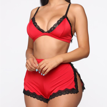 Wholesale Best Quality Plus-Size Sleeping Teddy Lingerie Sets: Open Bra & Pajamas for Women