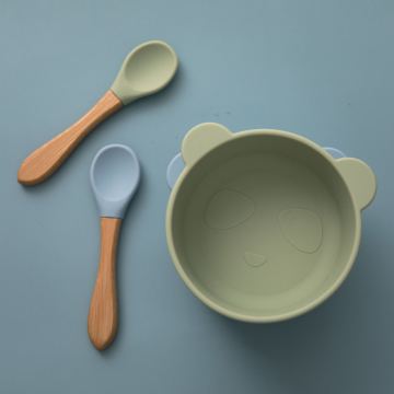 3-Piece Panda Baby Feeding Set: BPA-Free, Food-Grade Silicone Plates & Spoon for Toddlers