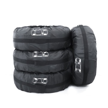 4Pcs Car Spare Tire Cover Case - Polyester Storage Bag for Tire Protector