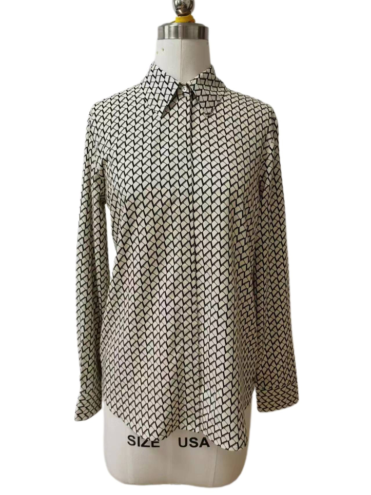 Popular Geometric Print 100% Rayon Fabric For Clothes