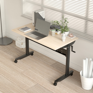 Low MOQ Hand Crank Sit-to-Stand Office Desk with Manual Lift Mechanism