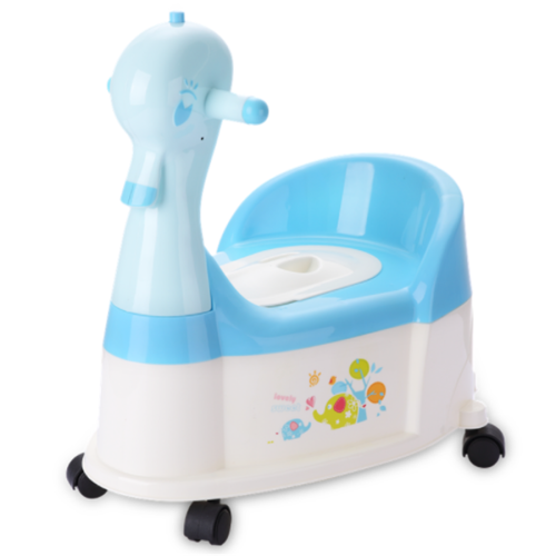 H8496 Duck Plastic Baby Potty Chair With Wheel