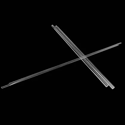 Custom Quartz Glass Solid Cylindrical Rods & Light Guide Quartz Glass Rods in Various Sizes