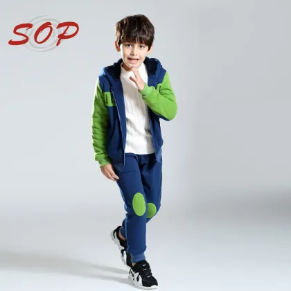 Boys boutique clothes custom sweatshirt kids hoodies boys zipper cardigan sport suits