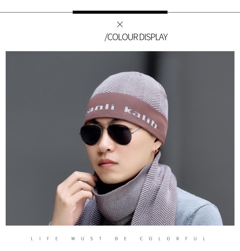 Thickened warm knit hat monochromatic monochromatic hat (2)