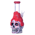 Bong de bécher en verre humain dessiné à la main, Bong Halloween mignon, pipe d'eau en verre borosilicate, narguilé en verre