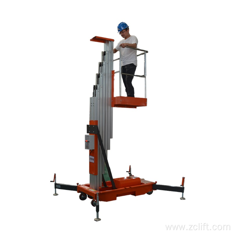 Single Aluminum Man Lift Mast