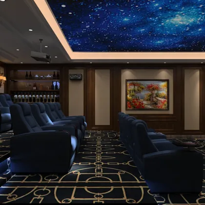 Modern Smart Furniture: Electric Recliner Sofa with Wood Armrests