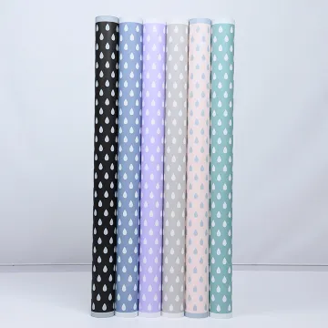 Raindrop pattern flower packaging wrapping paper